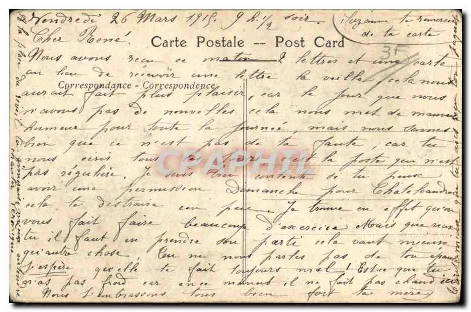 Reims — Maison écroulée dans le quartier Cérès — H.B. — Rückseite