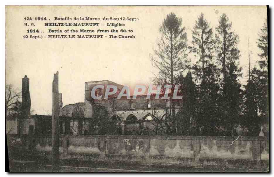 CPA Militaria Heiltz le Mauruput L eglise