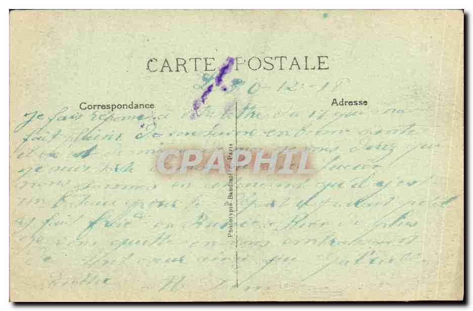 CPA Militaria Salonique Exode des refigues devant l envahisseur Ane — Back
