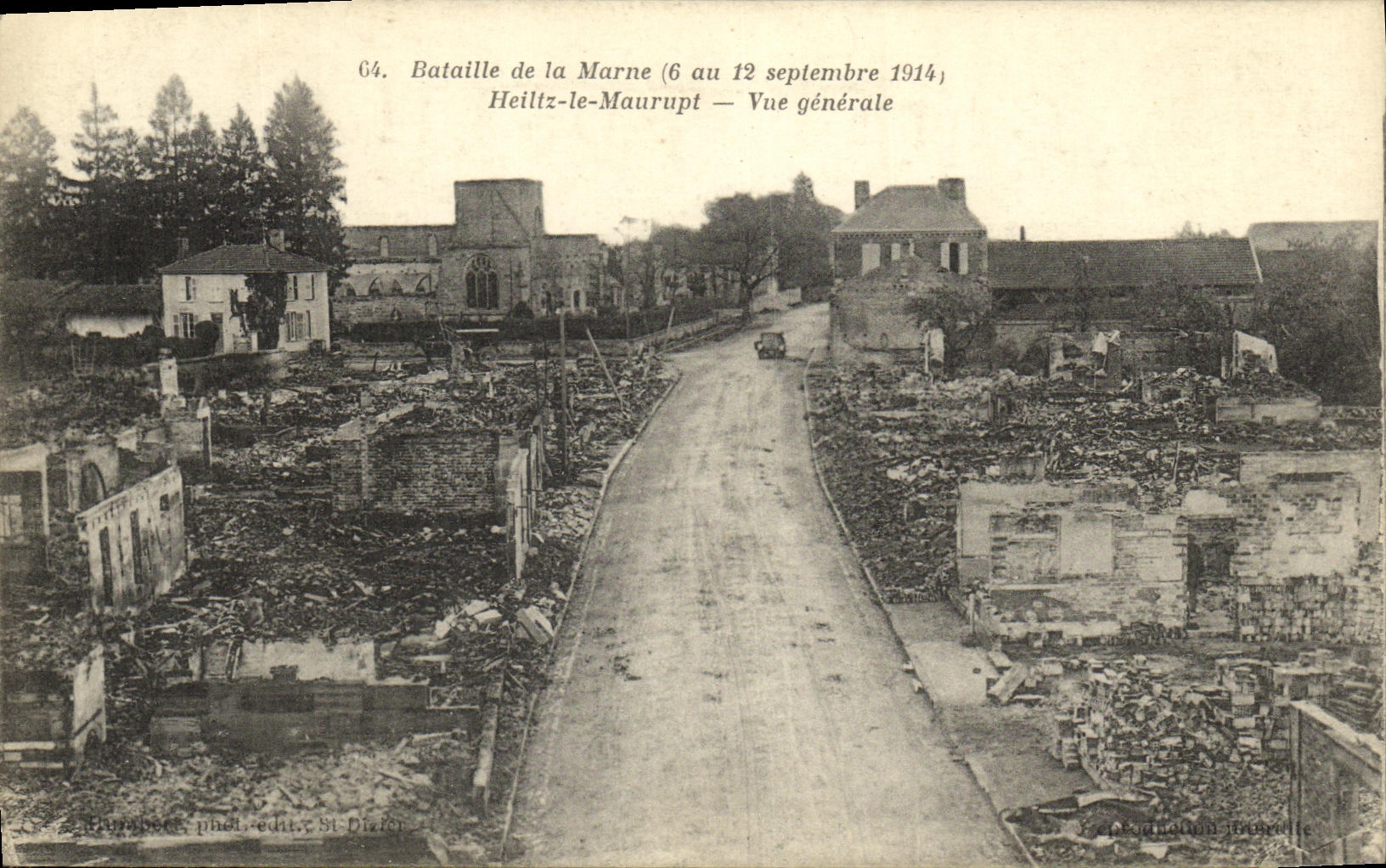 CPA Heiltz le Maurupt Vue Generale Militaria 