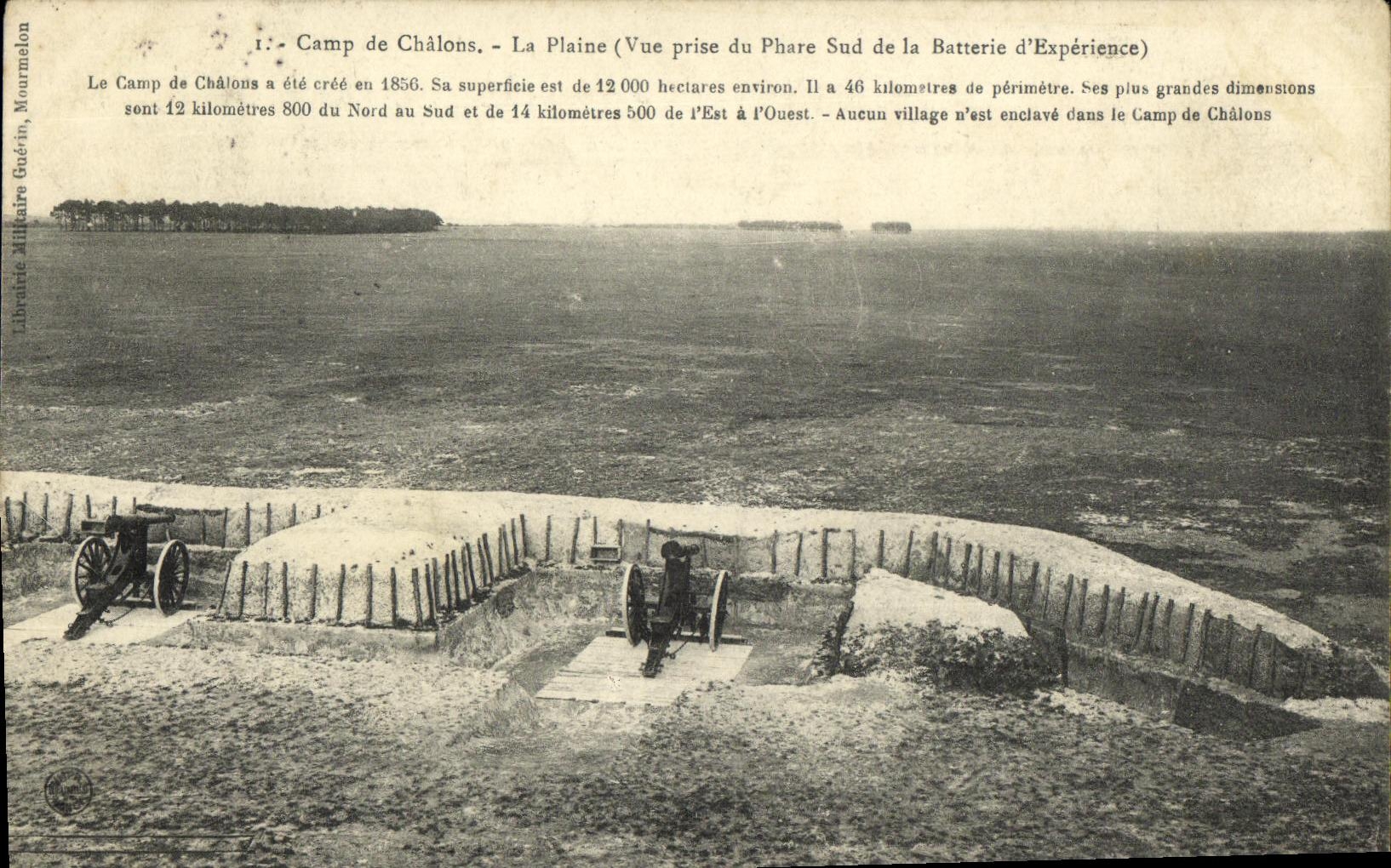 CPA Camp de Chalons La Plaine prise du Phare Sud de la batterie d experience Militaria