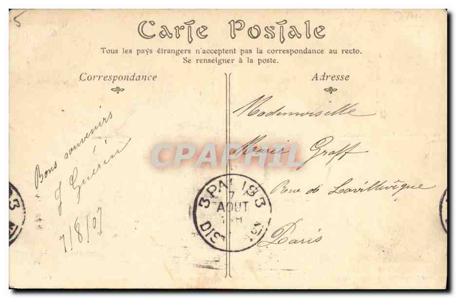 Bagnoles-de-l'Orne — La Source des Pies — éditeur inconnu, n° 179 — Rückseite