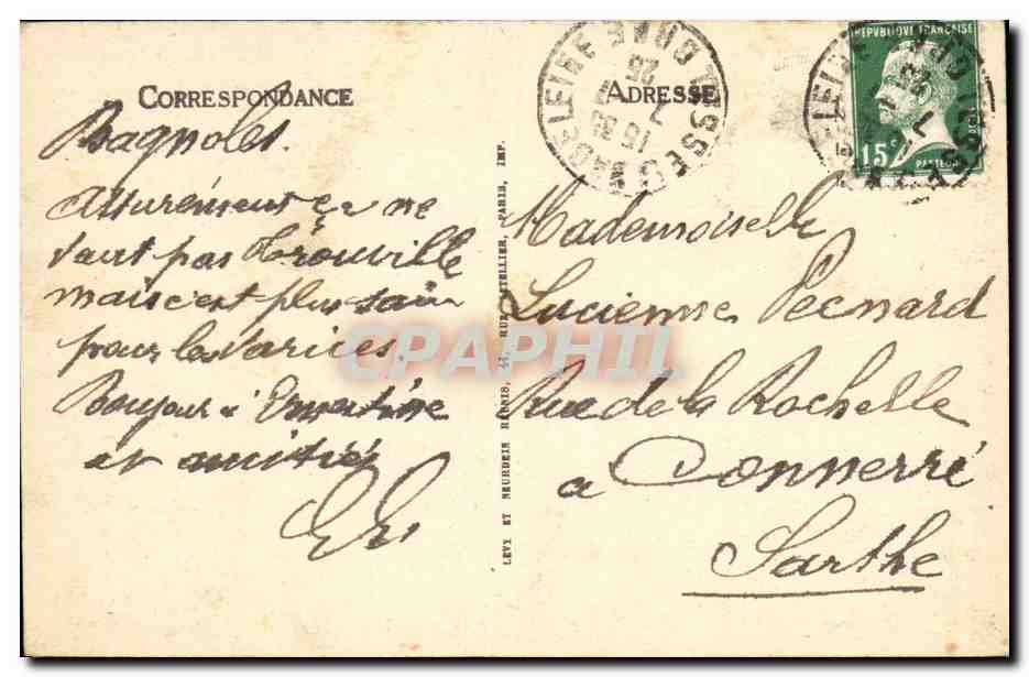 Bagnolles-de-l'Orne — Légende de Bagnolles (panneau décoratif, par Dutriac) — n°288 — Rückseite