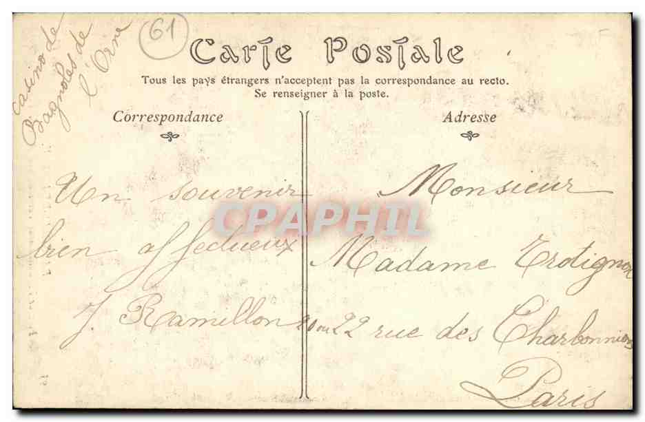 Bagnoles-de-l'Orne — Parco dell'istituto termale, un viale di pini — N.D. Fot. — Verso