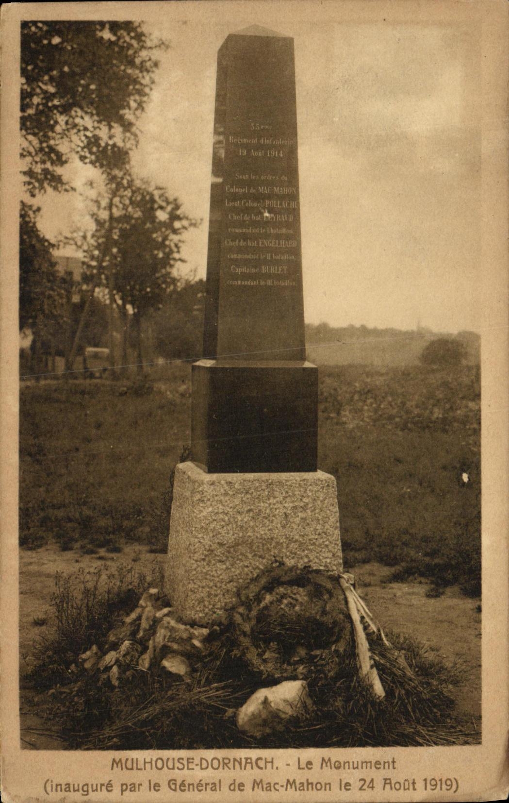 Mulhouse-Dornach — Denkmal des 55. Infanterieregiments — Verlag Marque Déposéée