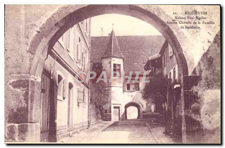 Riquewihr — Ancien château de la famille de Berkheim — Éditeur Bergeret, Strasbourg