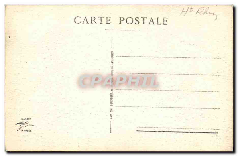 Riquewihr — Partie de l'ancien Château — Éditeur Bergeret, n°16 — Verso