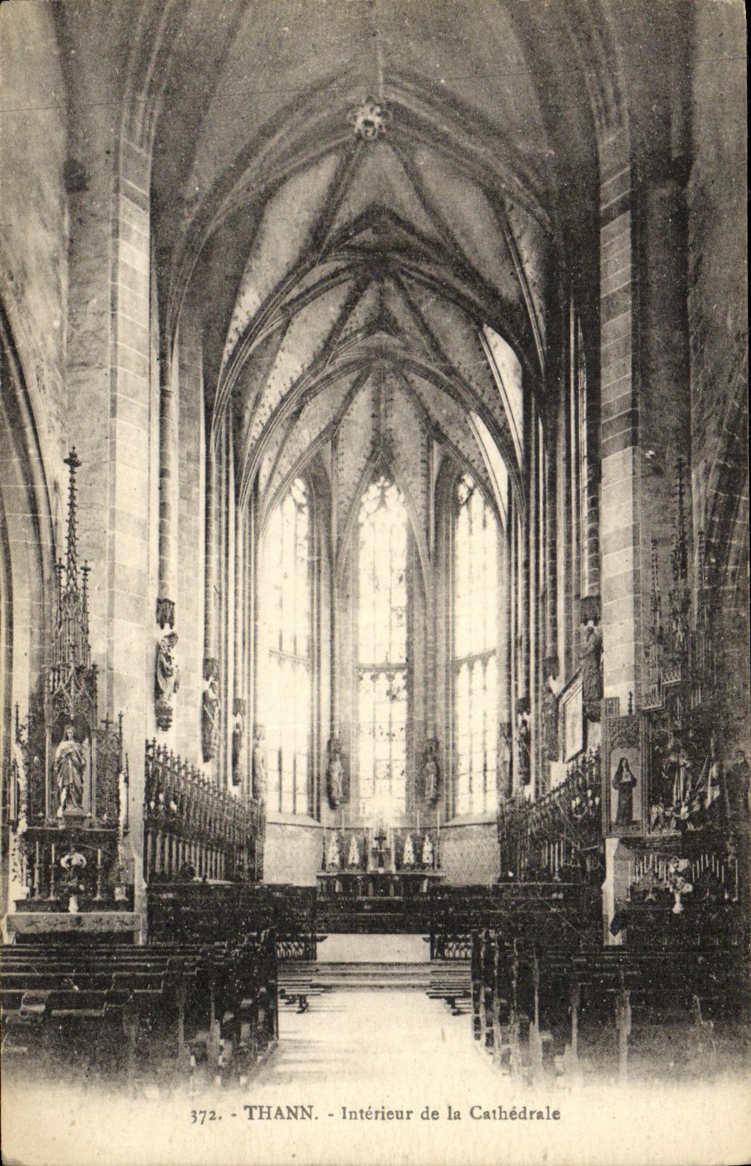 Thann - Intérieur de la Cathédrale — éditeur 'La Cigogne', n° 372 - Recto