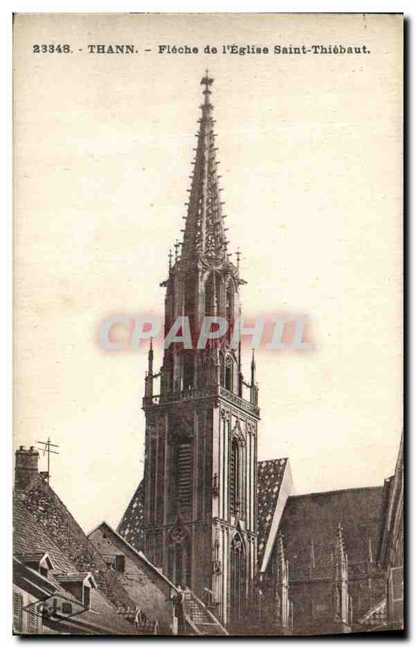 CPA Thann Fleche de L Eglise Saint Thiebaut