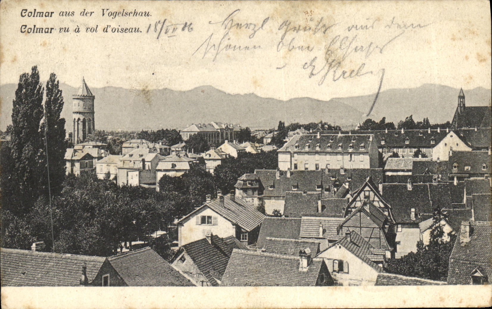 CPA Colmar vu a vol d oiseau