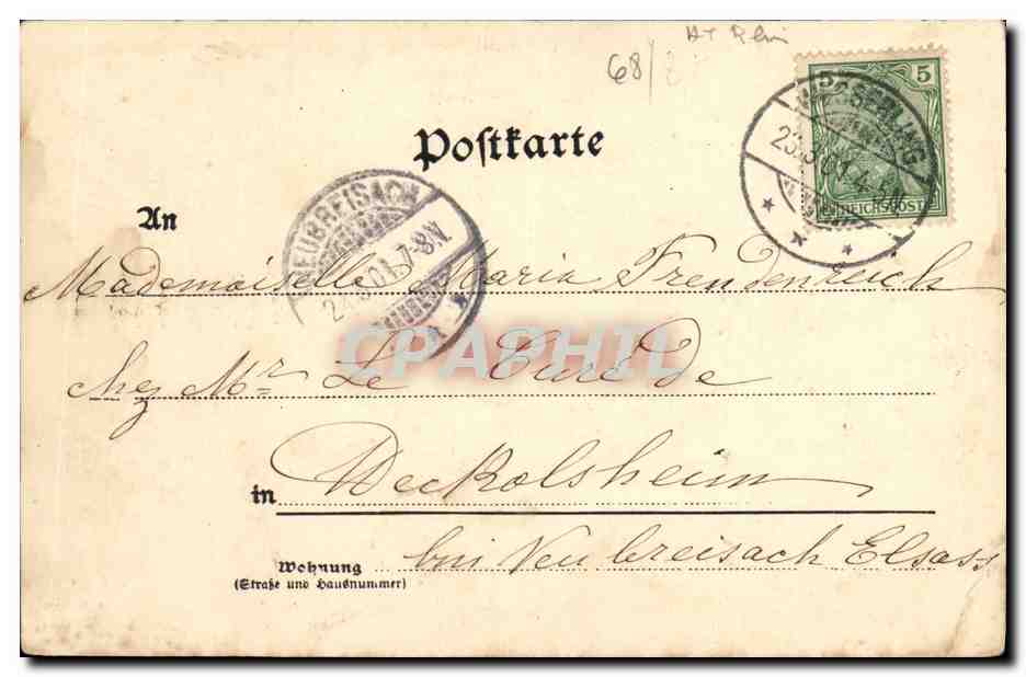 Wesserling u. Thalansicht — Wesserling et la vallée — Verlag von B. Netter, Colmar — Verso