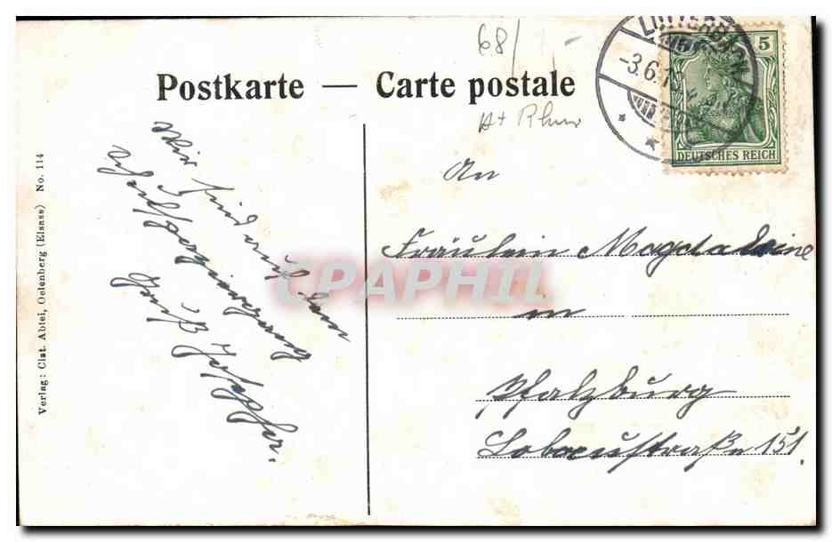 Abbaye cistercienne du Mont des Olives (Alsace) — Vue du sud — Verlag: Cistercienser Abtei Oelenberg (Elsass) No. 114 — Achterkant
