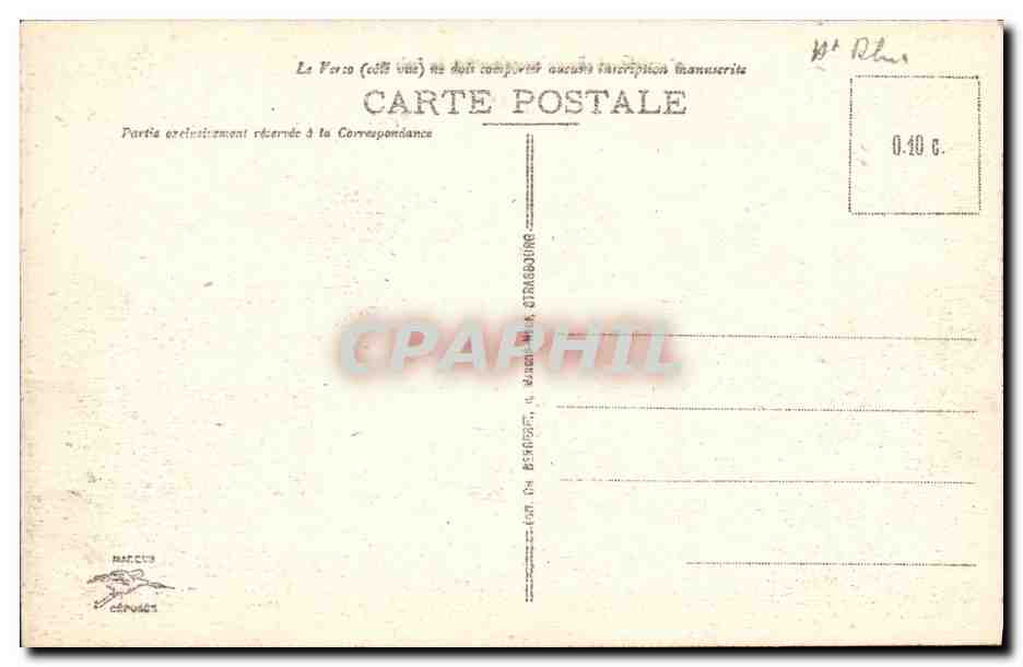 CPA Colmar Commissariat de Police — Rückseite