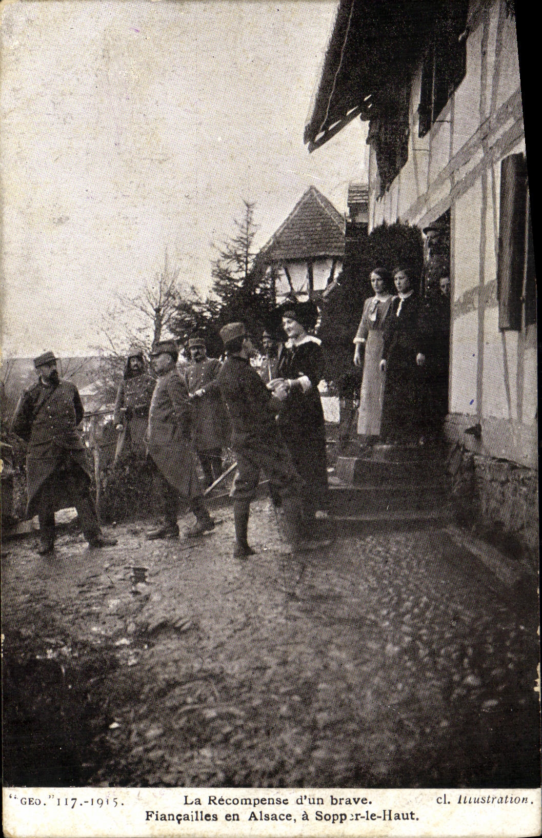 CPA La Recompense d Un Brave Fiancailles en Alsace Sopper le Haut 