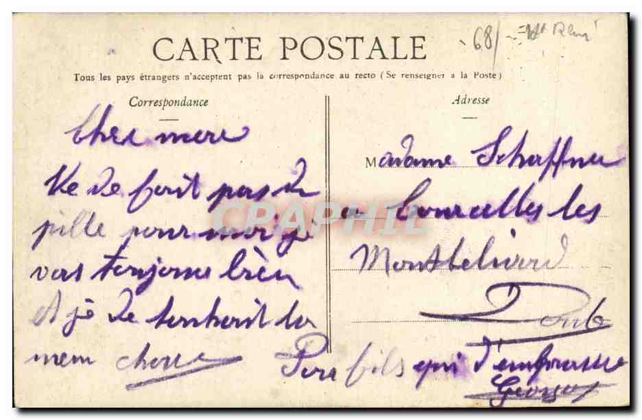 CPA La Recompense d Un Brave Fiancailles en Alsace Sopper le Haut  — Verso