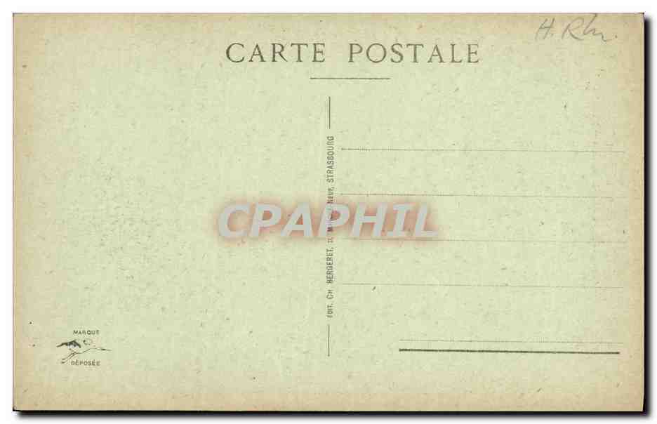 CPA Ribeauville Ancienne Maison des Menetriers Pfifferhus Auberge  — Rückseite