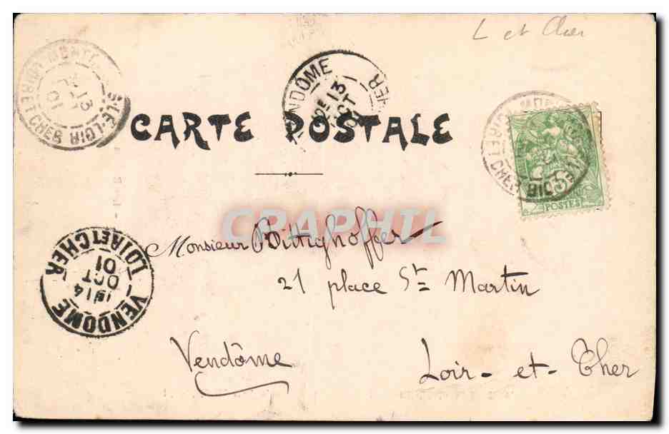 CPA Lavardin pres Montoire Les ruines du chateau — Rückseite