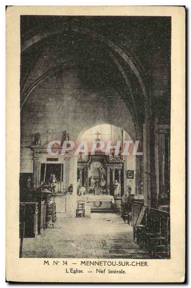 Mennetou-sur-Cher — L'église. Nef latérale — D. Longuet, Paris