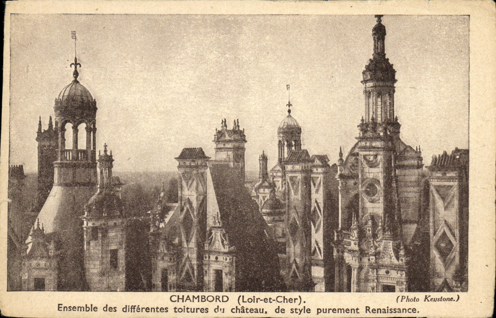 CPA Chateau de Chambord Ensemble des Differentes toitures du chateau 