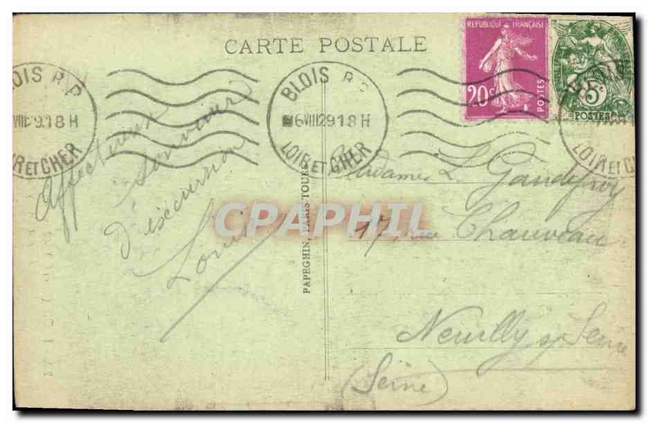 CPA Blois Pavillon d Anne de Bretagne — Back