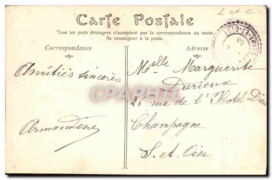 CPA Blois L Eglise Saint Nicolas — Verso