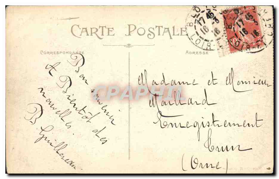CPA Blois La Chateau Facade Francois 1er — Back