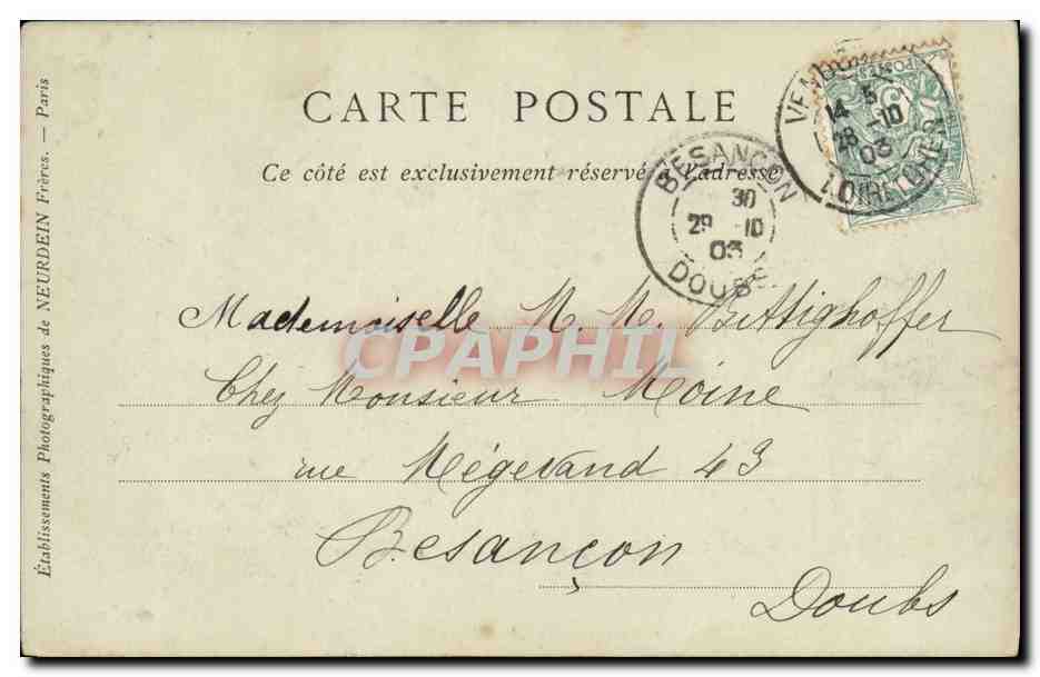 CPA Blois Chateau La Salamandre Embleme de Francois 1er — Back