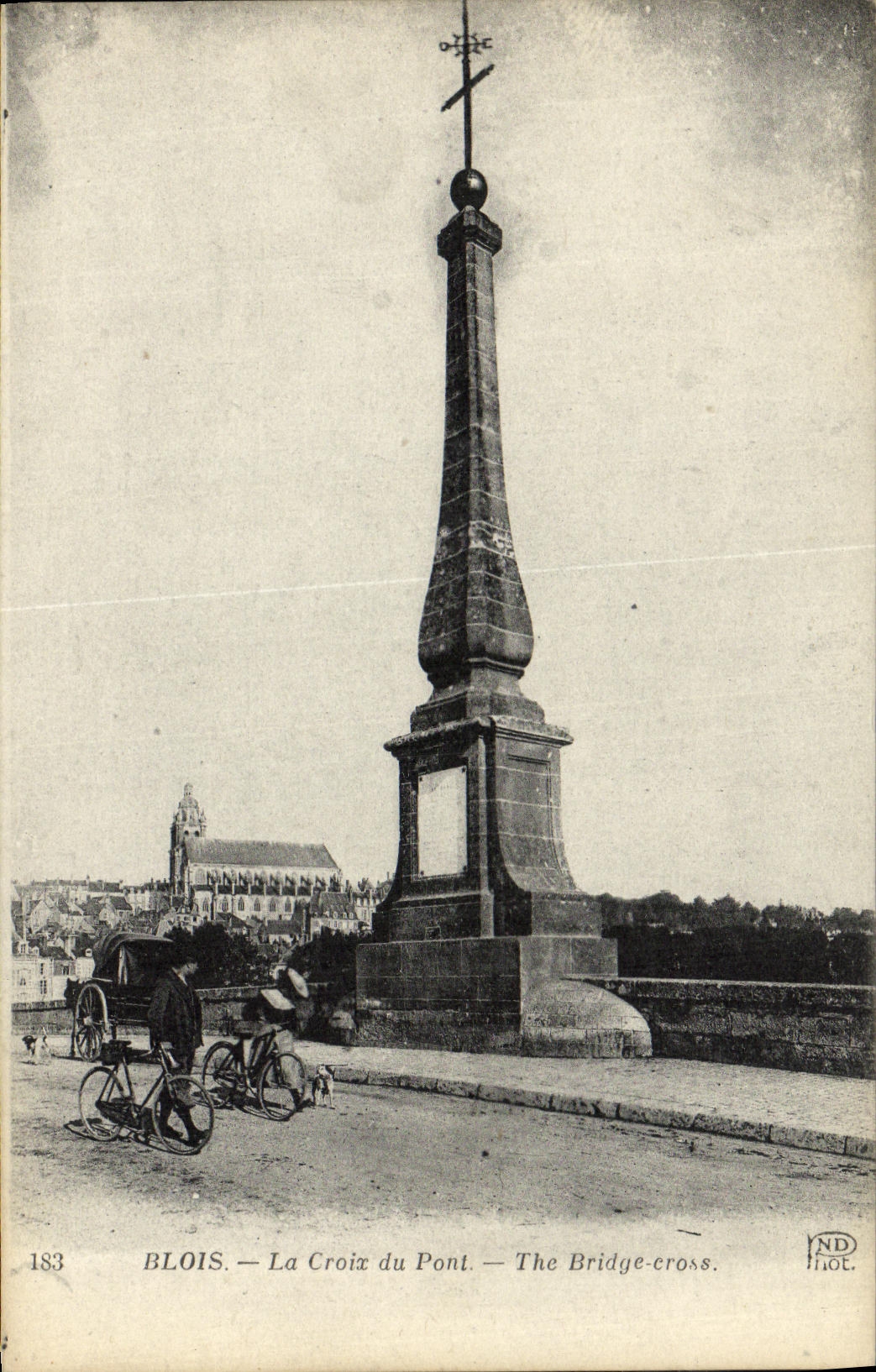CPA Blois La Croix du Pont Velo Cycle
