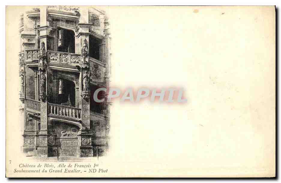 CPA Blois Chateau Aile de Francois 1er Soubassement du grand escalier