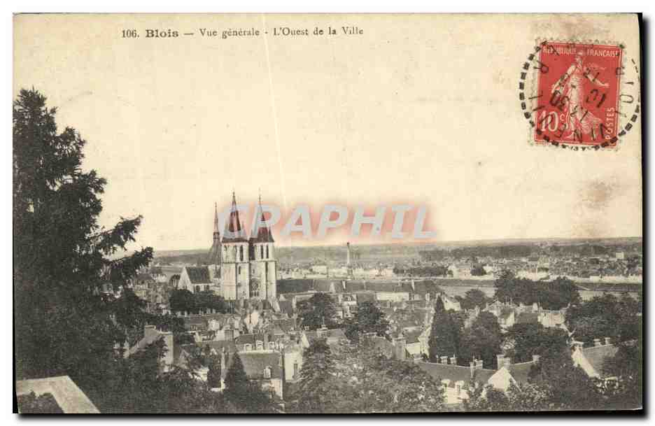 CPA Blois Vue Generale L Ouest de la Ville