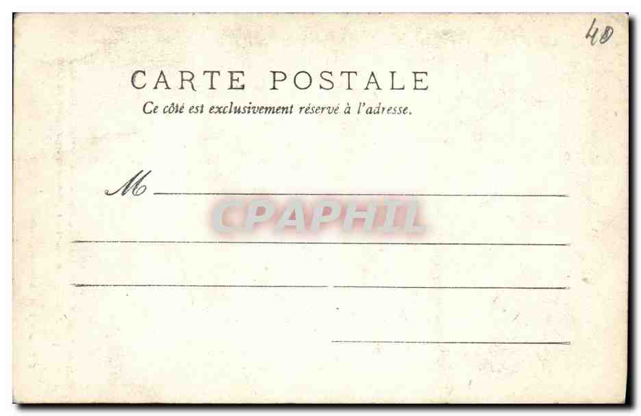 CPA Chateau de Poyanne Landes Cheminee en Bois Sculpte du Salon Dore — Rückseite