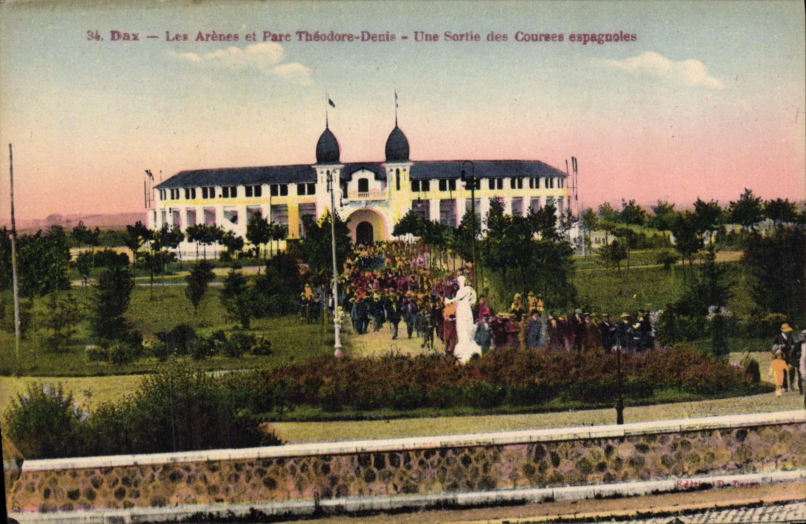 CPA Dax Les Arenes et parc Theodore Denis Une sortie des courses espagnoles