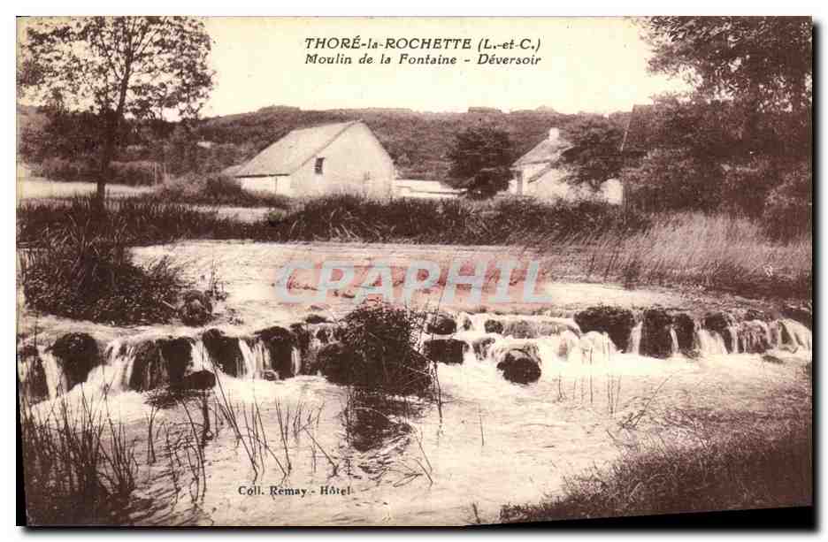 Thoré-la-Rochette (L.-et-C.) — Moulin de la Fontaine - Déversoir — Coll. Remay - Hôtel