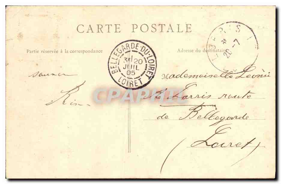 CPA Romorantin L Hotel de Ville — Rückseite
