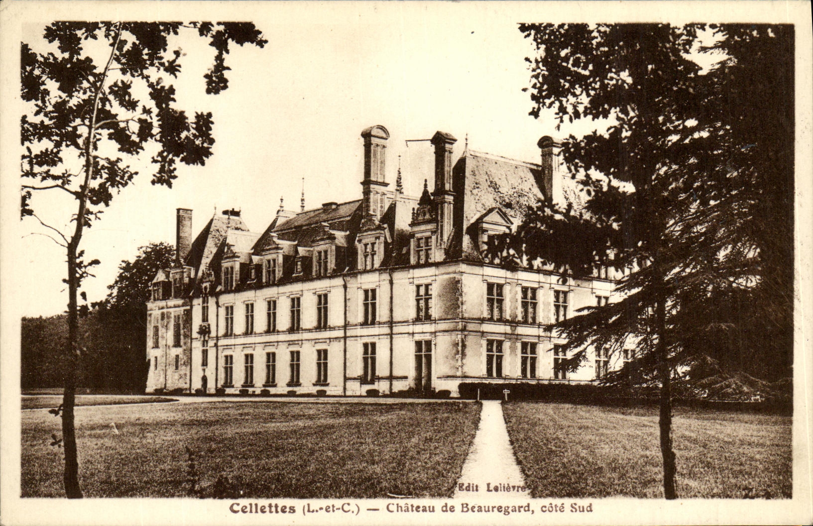 Cellettes (L.-et-C.) — Château de Beauregard, côté Sud — Edit Lalièvre
