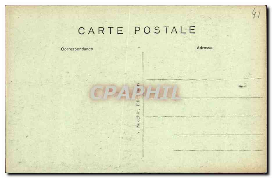 CPA Cheverny Le Chateau Tapisserie representant l enleverment de la belle Helene  — Rückseite