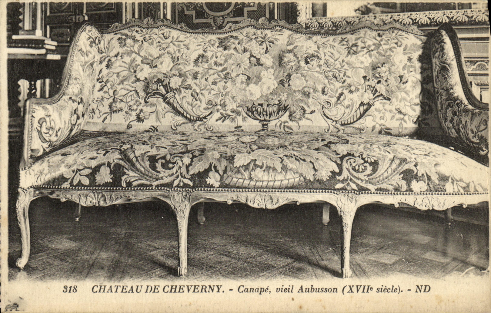 Château de Cheverny — Canapé en Aubusson du XVIIe siècle