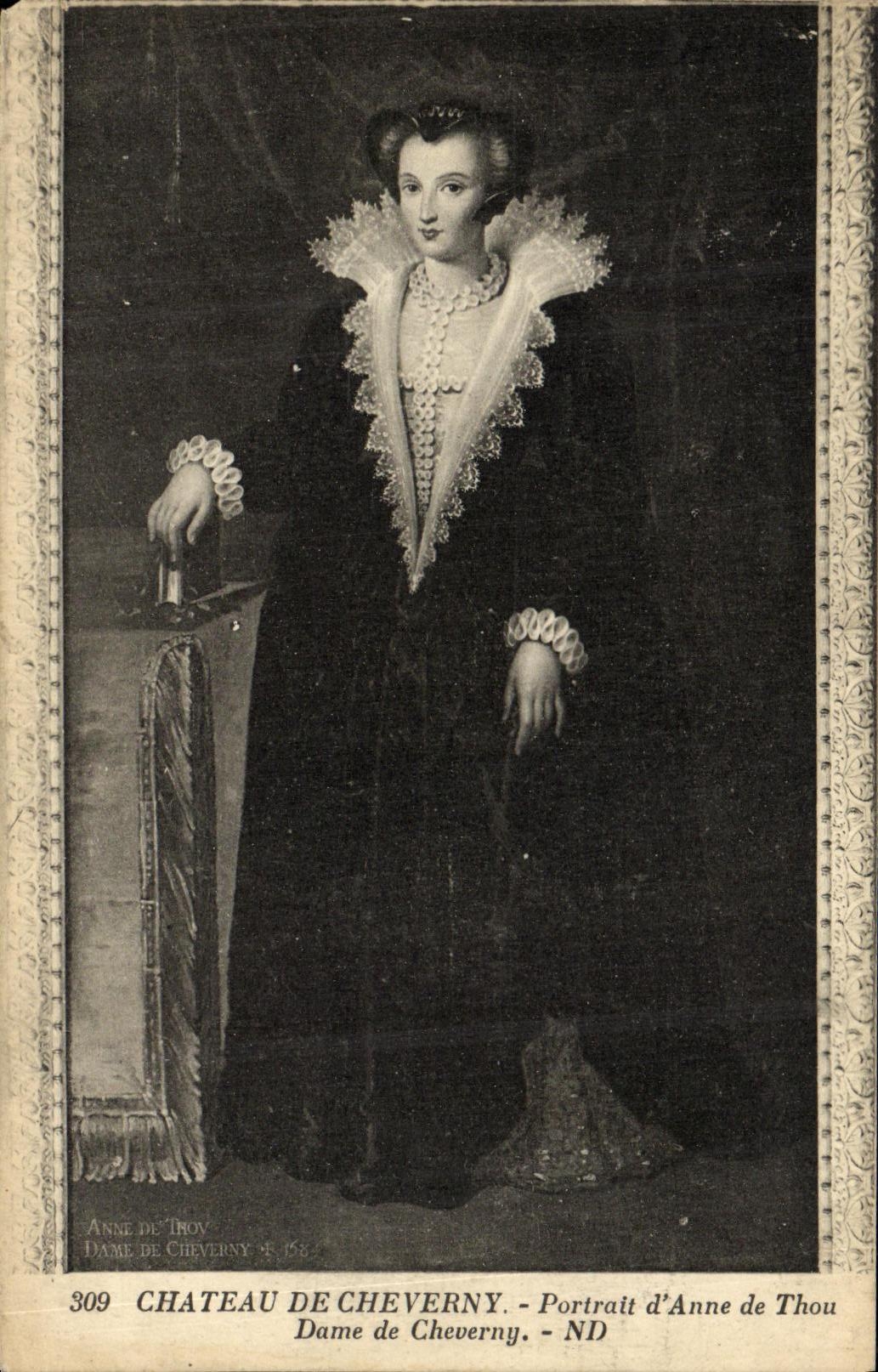 Château de Cheverny — Portrait d'Anne de Thou, Dame de Cheverny — ND — Édition Letellier