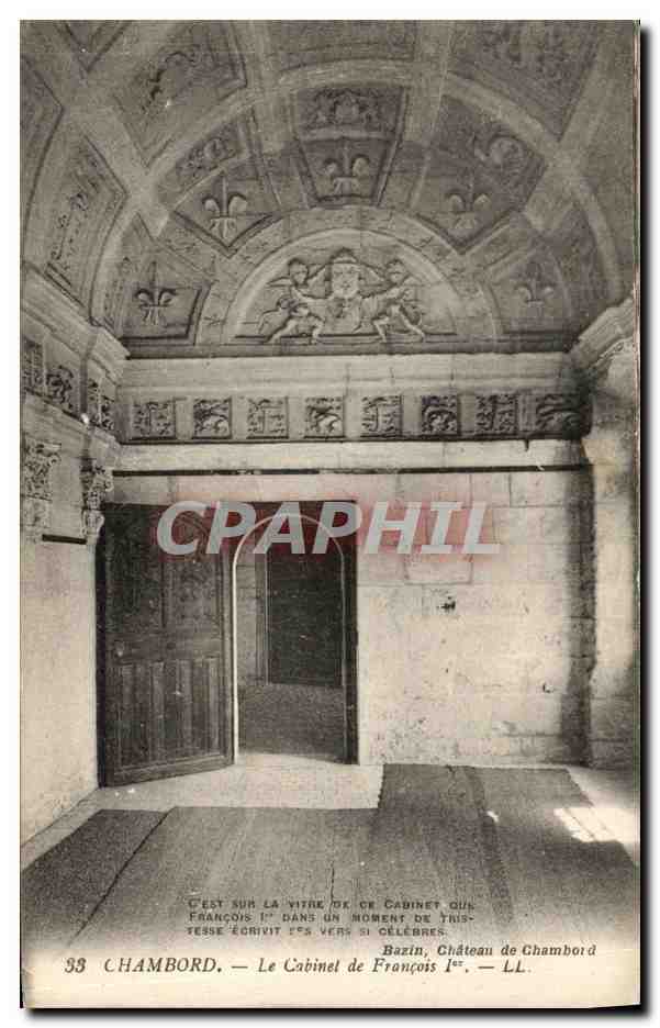 CPA Chambord Le Cahinet de Francois 1er