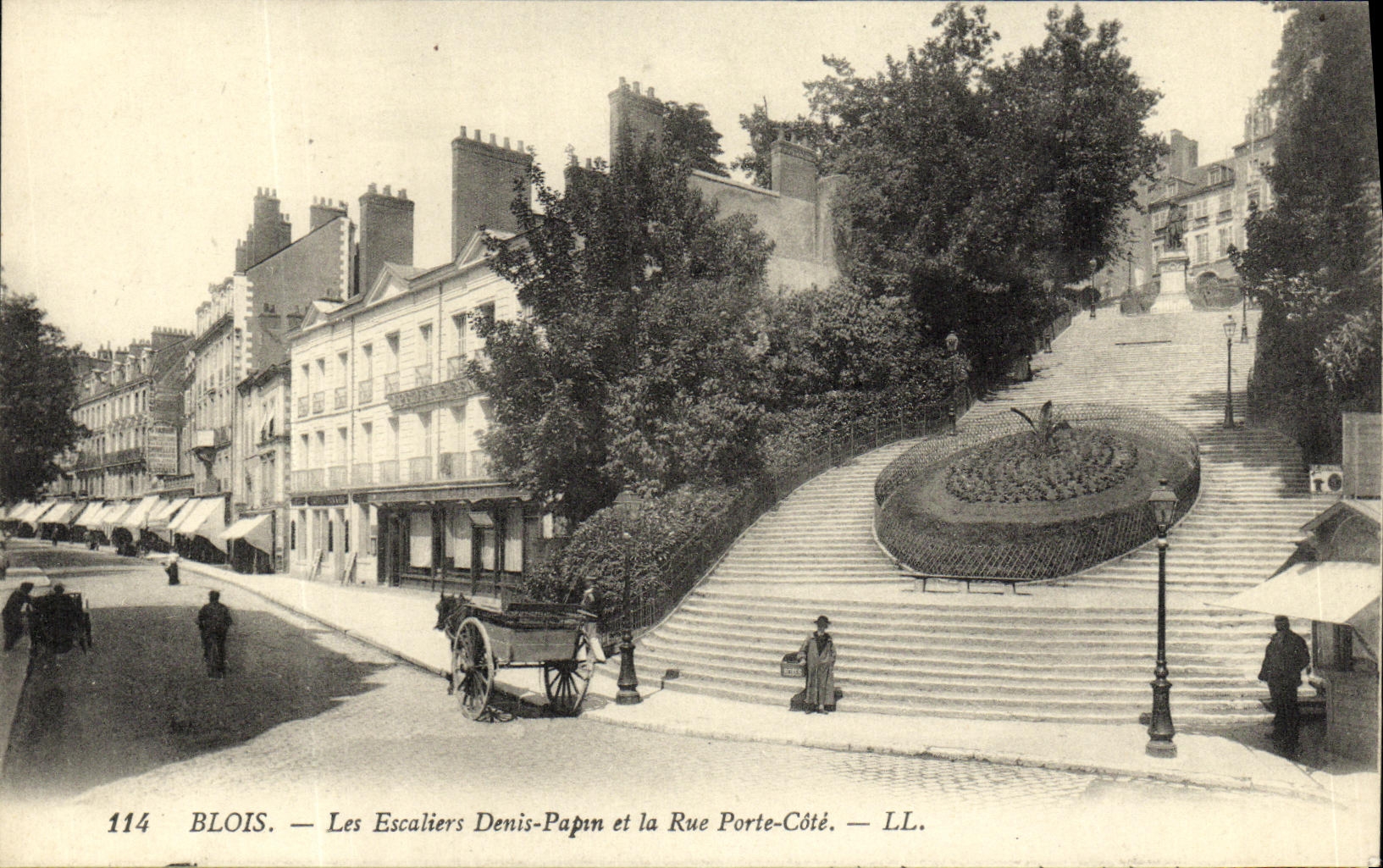 Blois — Les Escaliers Denis-Papin et la Rue Porte-Côté — LL. n°114