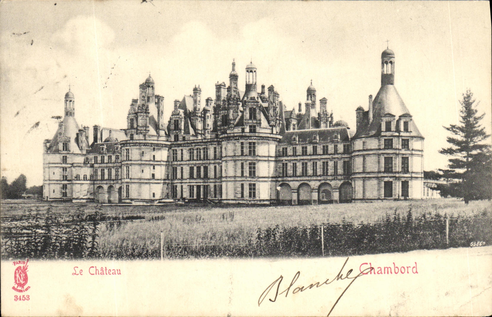 Le Château — Chambord — Éditeur Paris, n° 3453 - Anverso