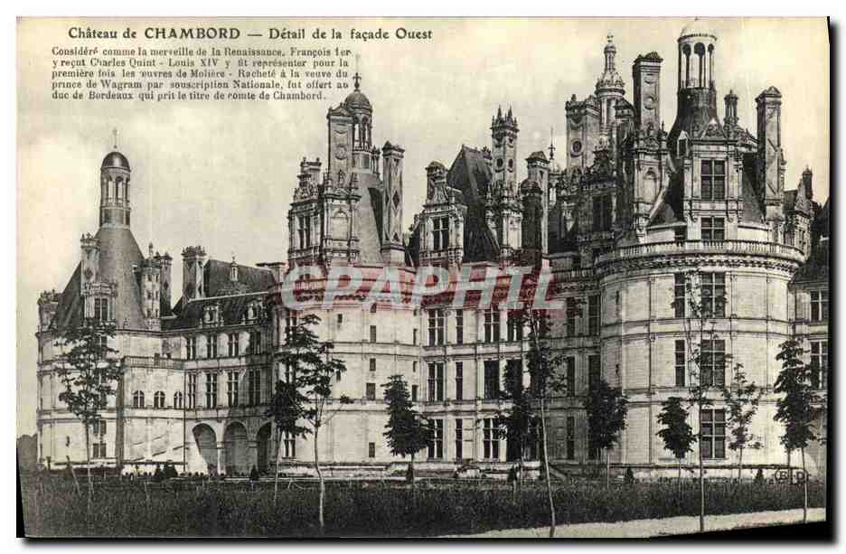 CPA Chateau de Chambord Detail de la facade Ouest