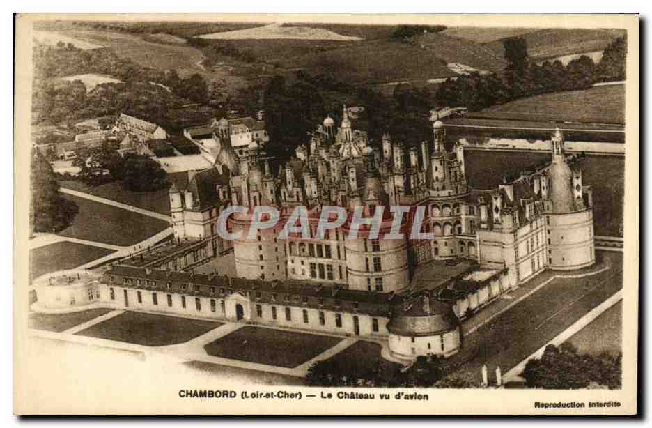 Chambord (Loir-et-Cher) — Le Château vu d'avion — CPAPHIL