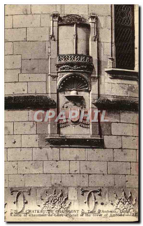 CPA Chateau de Chambord Tour d Amboise Detail