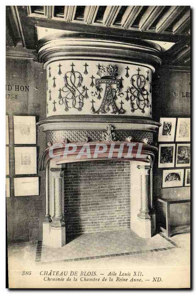 CPA Chateau De Blois Aile Louis XII Cheminee de la chambre de la Reine Anne