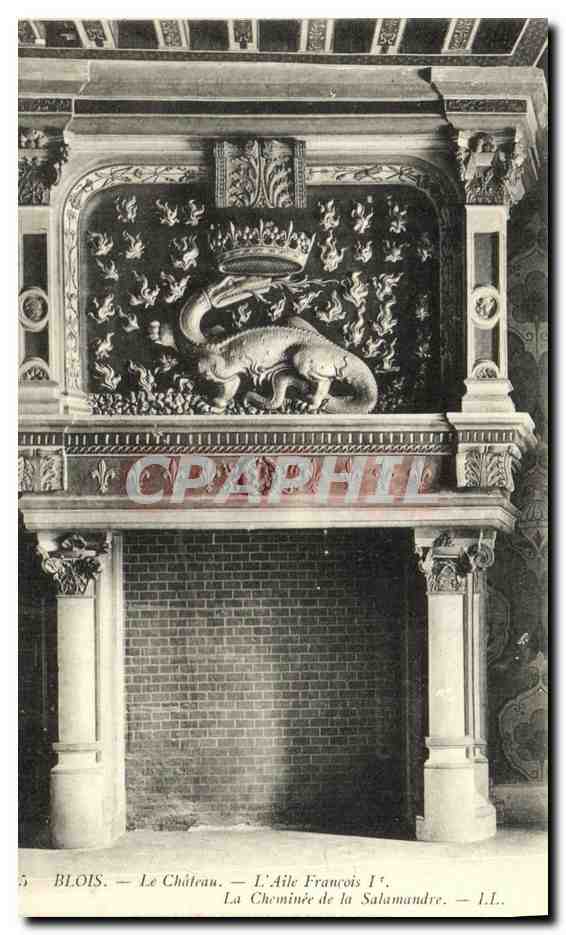Blois — Le Château — L'Aile François Ier — La Cheminée de la Salamandre — CPAPHIL