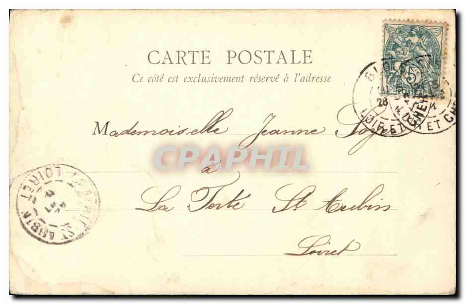 CPA Blois Chateau Aile Louis XII — Verso