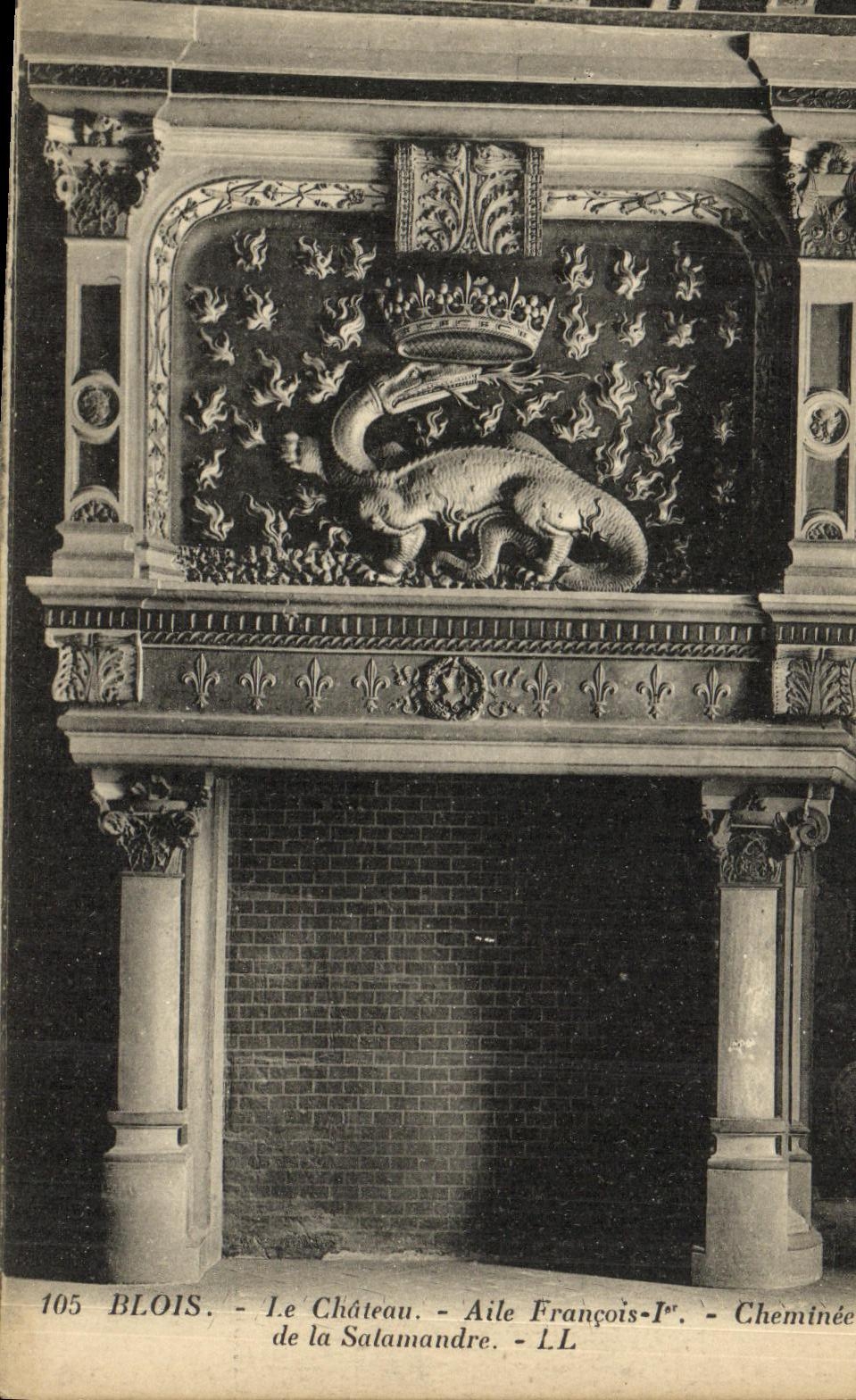 Blois - Il Castello - Ala di Francesco I - Caminetto della Salamandra