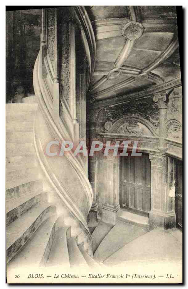 Blois — Le Château — Escalier François Ier (Intérieur) — LL.