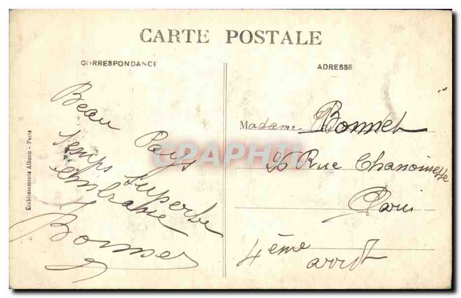 CPA Blois Le Chateau Appartements du Rol — Rückseite